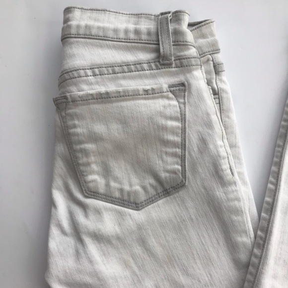 J Brand White Distressed Acid Wash Skinny Jeans - Picture 3 of 6